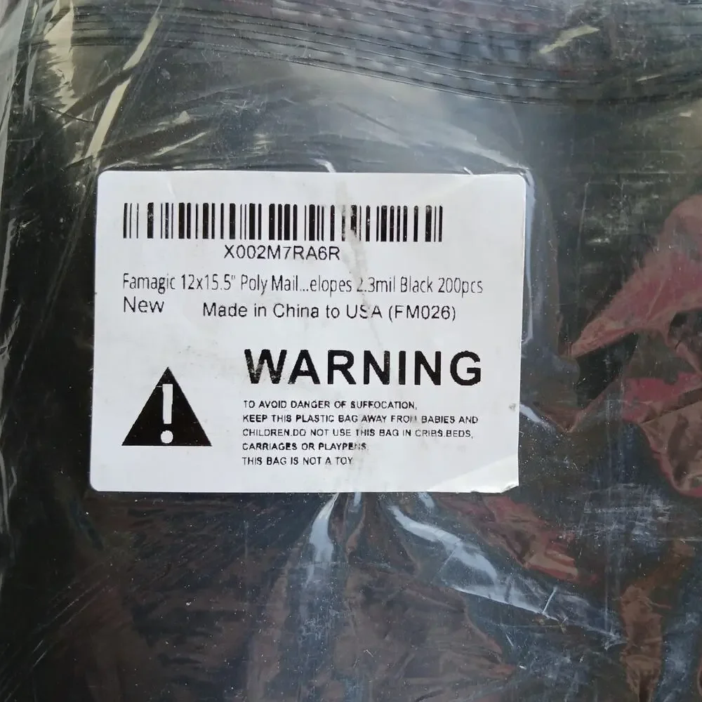 15 ct Black Poly Mailers 12